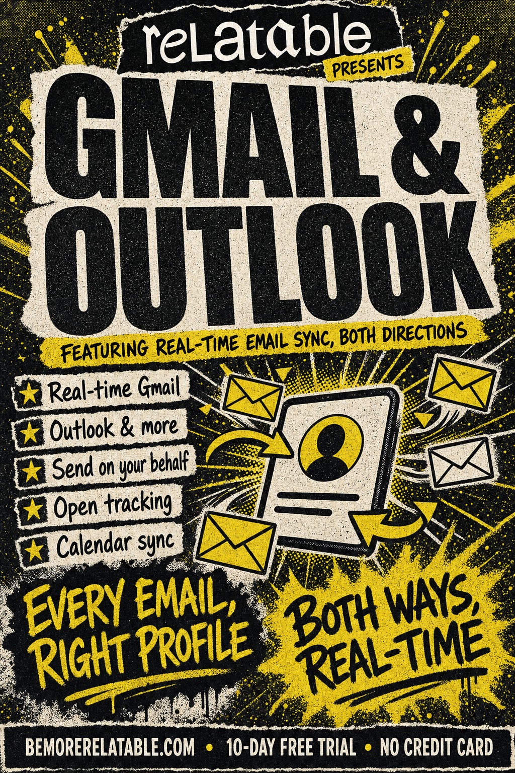Gmail & Outlook — Relatable gig poster