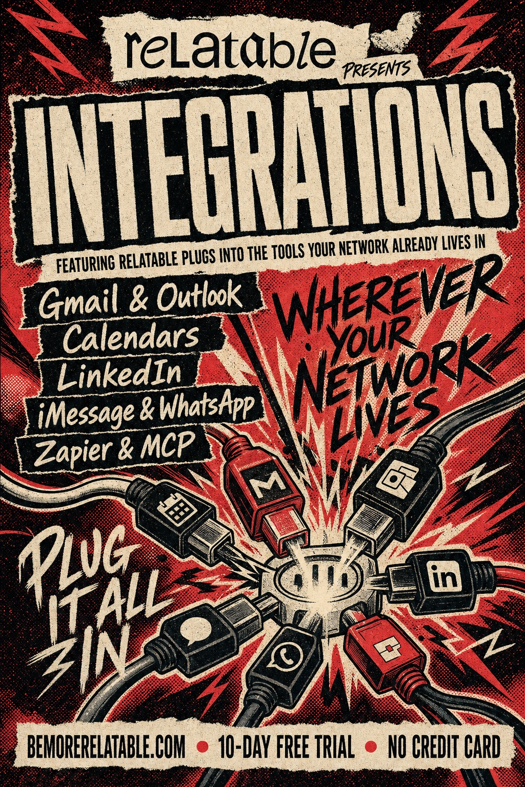 Integrations — Relatable gig poster