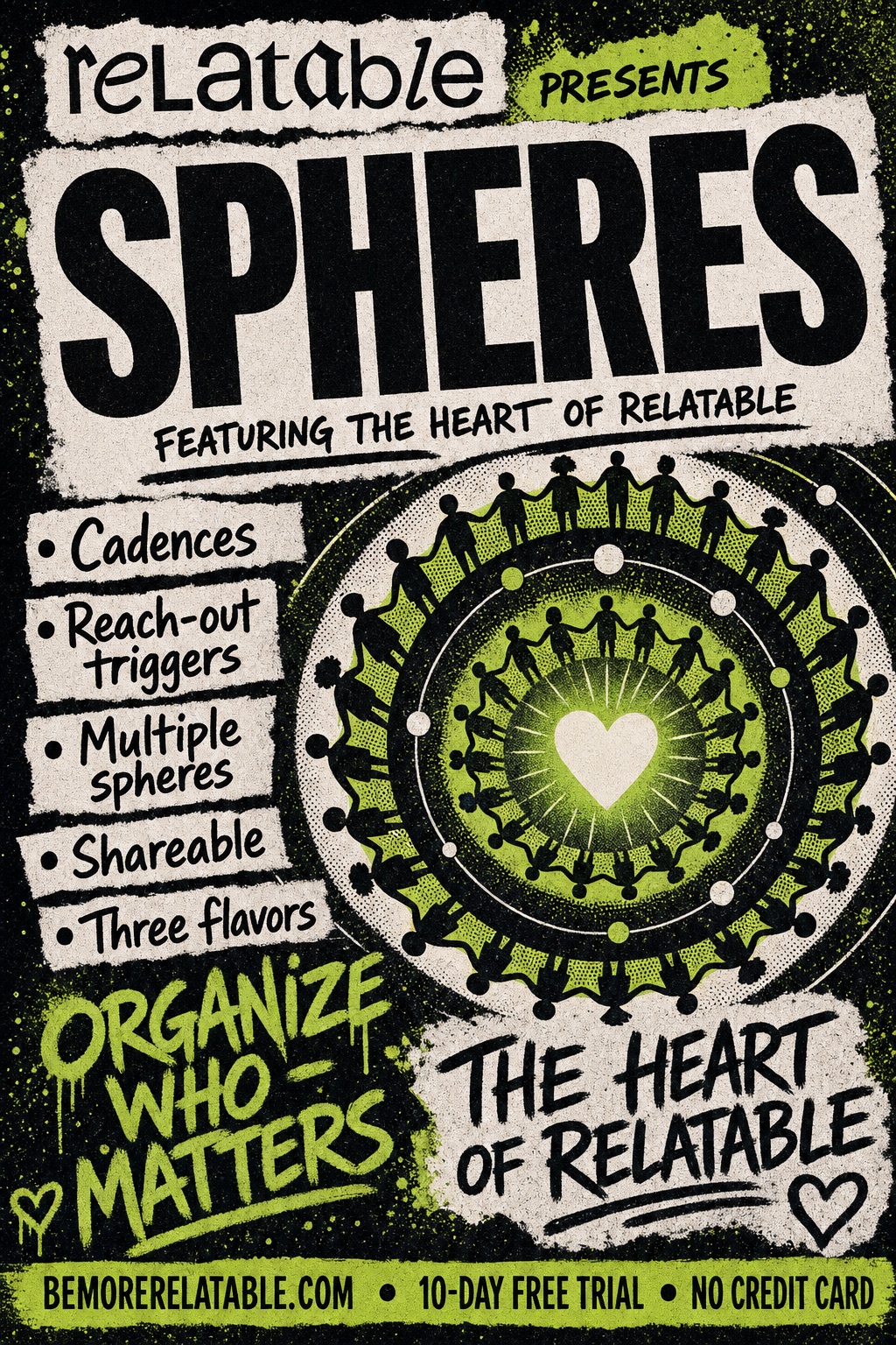 Spheres — Relatable gig poster